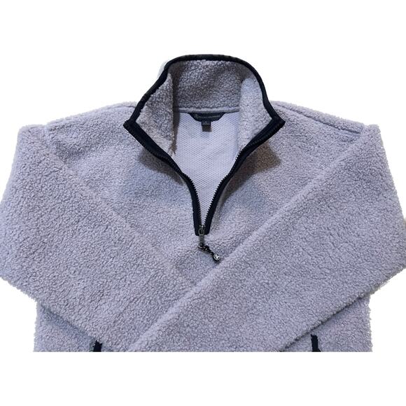 Brooks Brothers Women’s Teddy Fleece Half Zip Pullover Shearling Purple Small - Picture 8 of 13